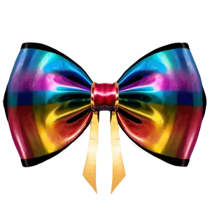 Rainbow Gift Bow Png 06132024 PNG image