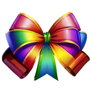 Rainbow Gift Bow Png 7 PNG image