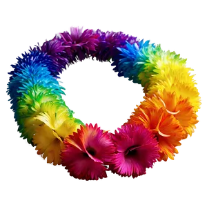 Rainbow Hawaiian Lei Png 06262024 PNG image