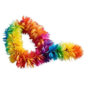 Rainbow Hawaiian Lei Png Deh34 PNG image