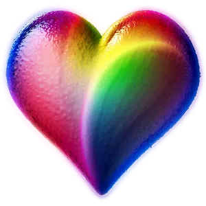 Rainbow Heart Art PNG Fvm PNG