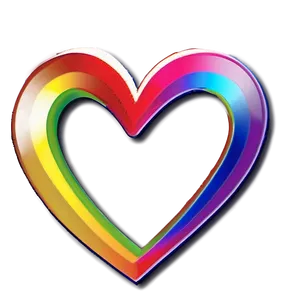 Rainbow Heart Background PNG 05252024 PNG
