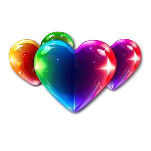 Rainbow Heart Background PNG 06252024 PNG