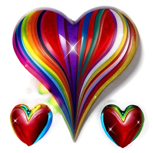 Rainbow Heart Background PNG 14 PNG