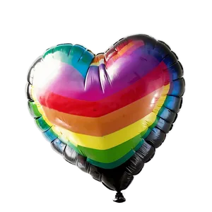 Rainbow Heart Balloon PNG 06212024 PNG