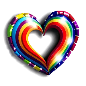 Rainbow Heart Border PNG 22 PNG