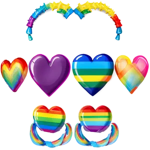 Rainbow Heart Clipart Diversity PNG 05252024
