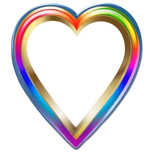 Rainbow Heart Clipart PNG 06132024