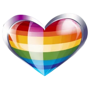 Rainbow Heart Clipart Png 06252024 PNG image