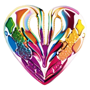 Rainbow Heart Color PNG C
