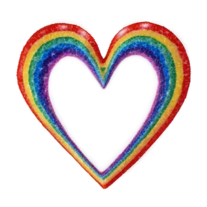 Rainbow Heart D PNG