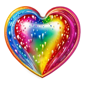 Rainbow Heart Decoration PNG 06252024