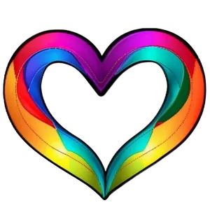 Rainbow Heart Decoration Png Svy PNG image