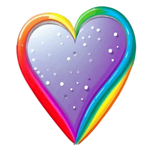 Rainbow Heart Drawing Png 06252024 PNG image