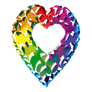 Rainbow Heart Drawing Png Dds PNG image