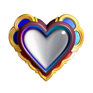 Rainbow Heart Emblem Png 04292024 PNG image