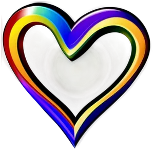 Rainbow Heart Emblem Png 04292024 PNG image