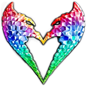 Rainbow Heart Emblem PNG Ivf