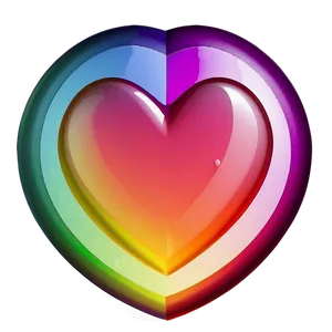 Rainbow Heart Emoji Png 06252024 PNG image