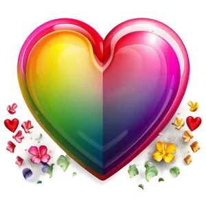 Rainbow Heart Emoji Png Kpy PNG image