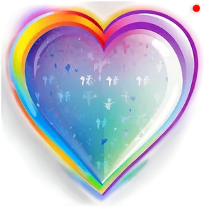 Rainbow Heart Icon PNG 06252024