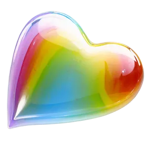 Rainbow Heart In Glass PNG 06252024