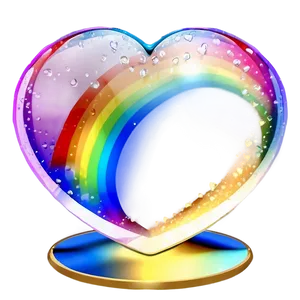 Rainbow Heart In Glass PNG 87 PNG