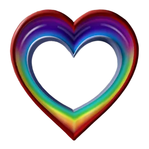 Rainbow Heart In Space Png 06252024 PNG image