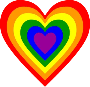 Rainbow Heart Love Clipart