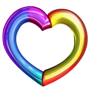 Rainbow Heart Outline Png 06252024 PNG image