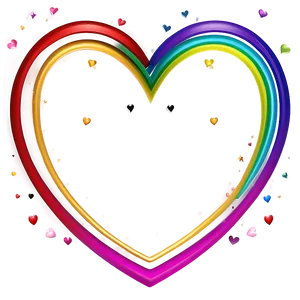Rainbow Heart Outline PNG 55 PNG
