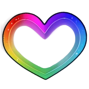 Rainbow Heart Overlay Png 30 PNG image