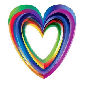Rainbow Heart Pattern PNG 06252024