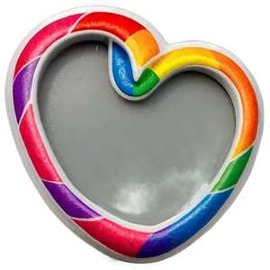 Rainbow Heart Sticker Png 05252024 PNG image