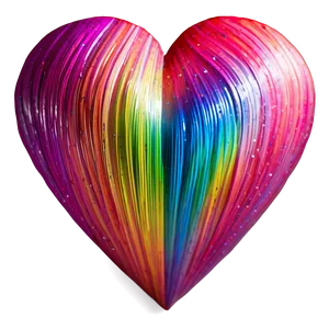 Rainbow Heart Sticker Png 05252024 PNG image