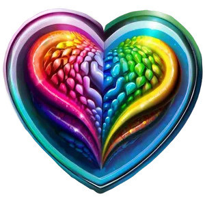 Rainbow Heart Sticker PNG 61 PNG