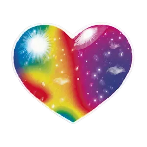 Rainbow Heart Sticker Png Ptk87 PNG image