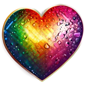 Rainbow Heart Sticker PNG Sbv