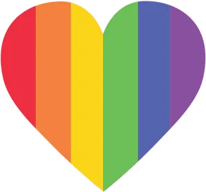 Rainbow Heart Symbol L G B T Q Representation PNG image