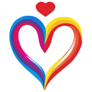 Rainbow Heart Symbol Png 06252024 PNG image