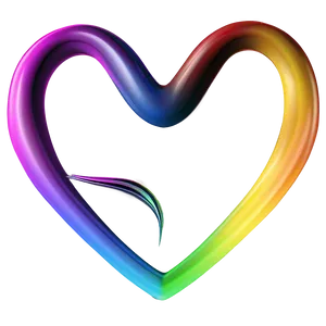 Rainbow Heart Symbol Png 06252024 PNG image