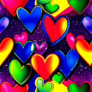 Rainbow Heart Vector PNG Txq PNG