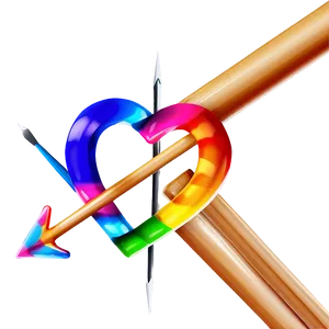 Rainbow Heart With Arrow PNG Pff89 PNG