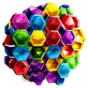 Rainbow Hexagon Pattern Png 56 PNG image