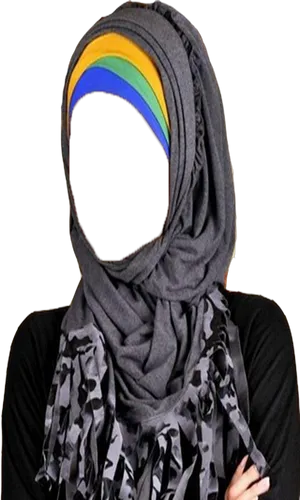 Rainbow Hijab Concept Art PNG image