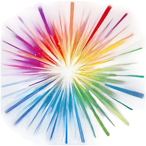 Rainbow Light Burst Png 06262024 PNG image