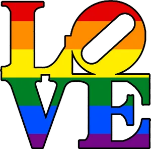 Rainbow Love Graphic PNG image