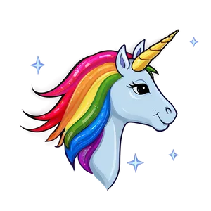 Rainbow Mane Unicorn Clipart PNG 13 PNG