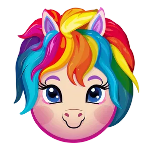 Rainbow Mane Unicorn Clipart PNG Vaq PNG
