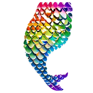 Rainbow Mermaid Scales Illustration Png Epp PNG image